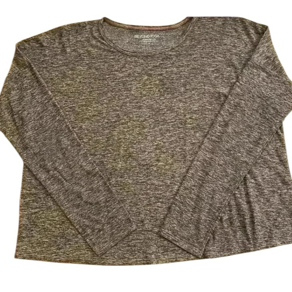 Beyond Yoga Womens long sleeve soft comfortable black athletic top small